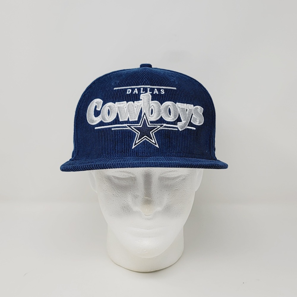 New Era 9FIFTY Dallas Cowboys Snapback Hat Royal Blue Corduroy Adjustable Cap